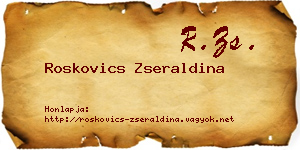 Roskovics Zseraldina névjegykártya